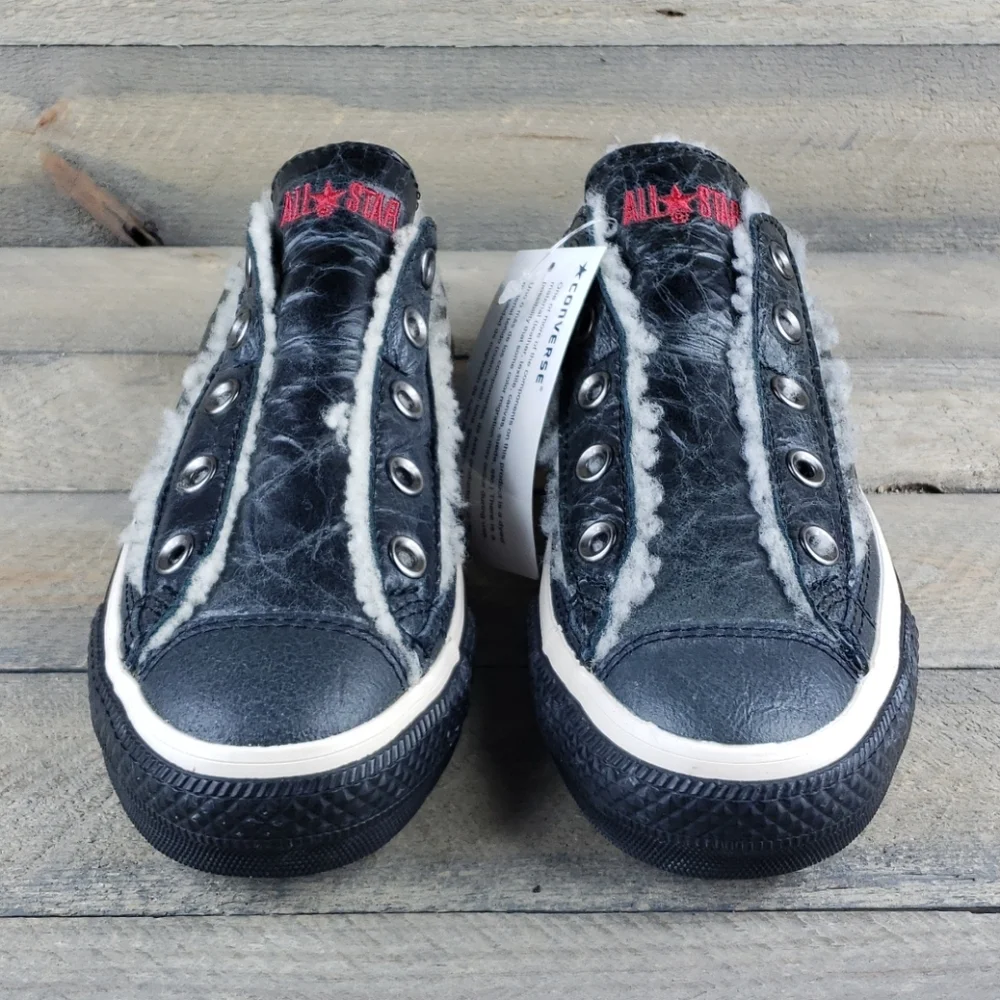 NEW Converse All Star Shearling Ix Leather Slip on